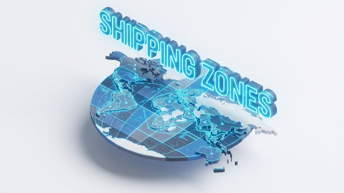 3D map showing how to set shipping rates in shopify zones.