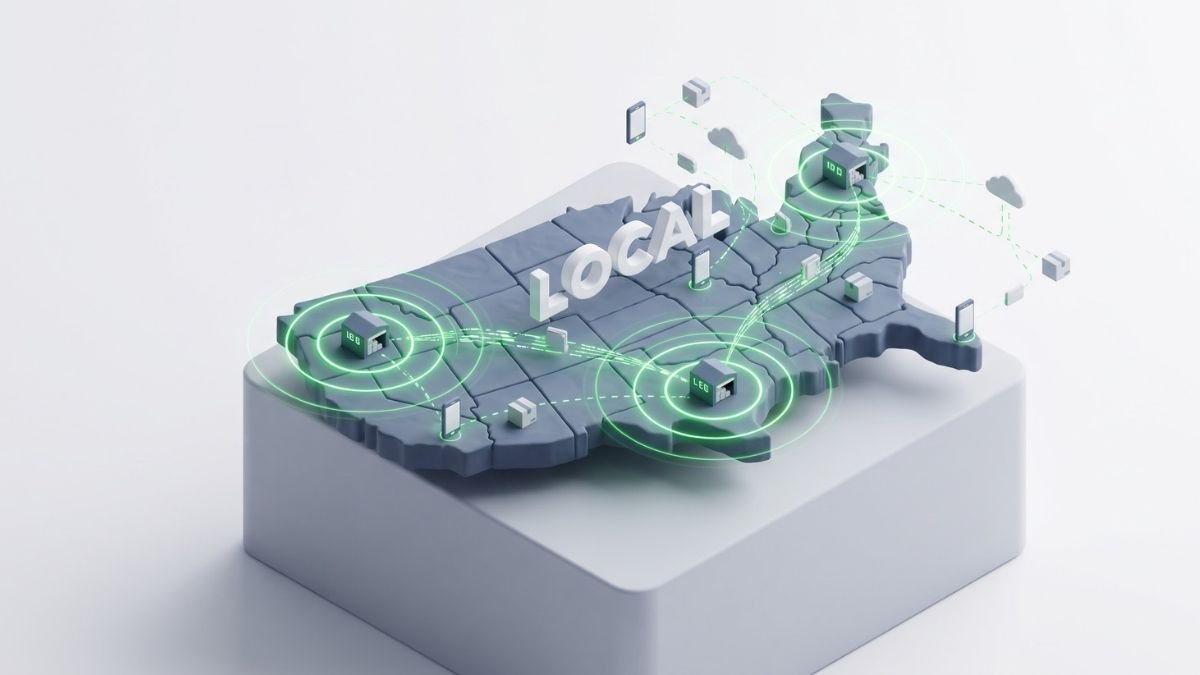 3D map illustrating domestic US warehouse fulfillment.
