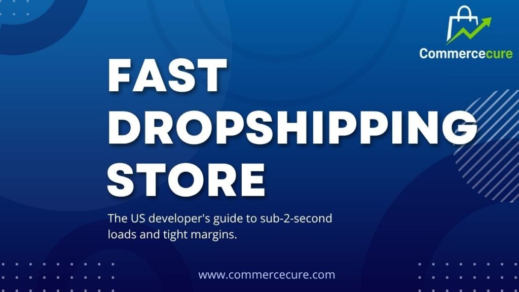 3D Shopify architecture interface optimizing a dropshipping store for maximum speed.
